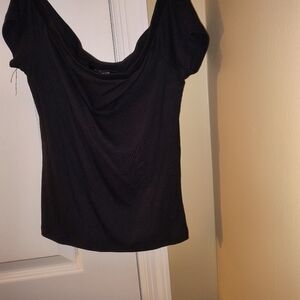 Women's/girls size S short sleeve off the shoulder rib tee. NWT